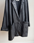Onyx Cocoon Leather Jacket