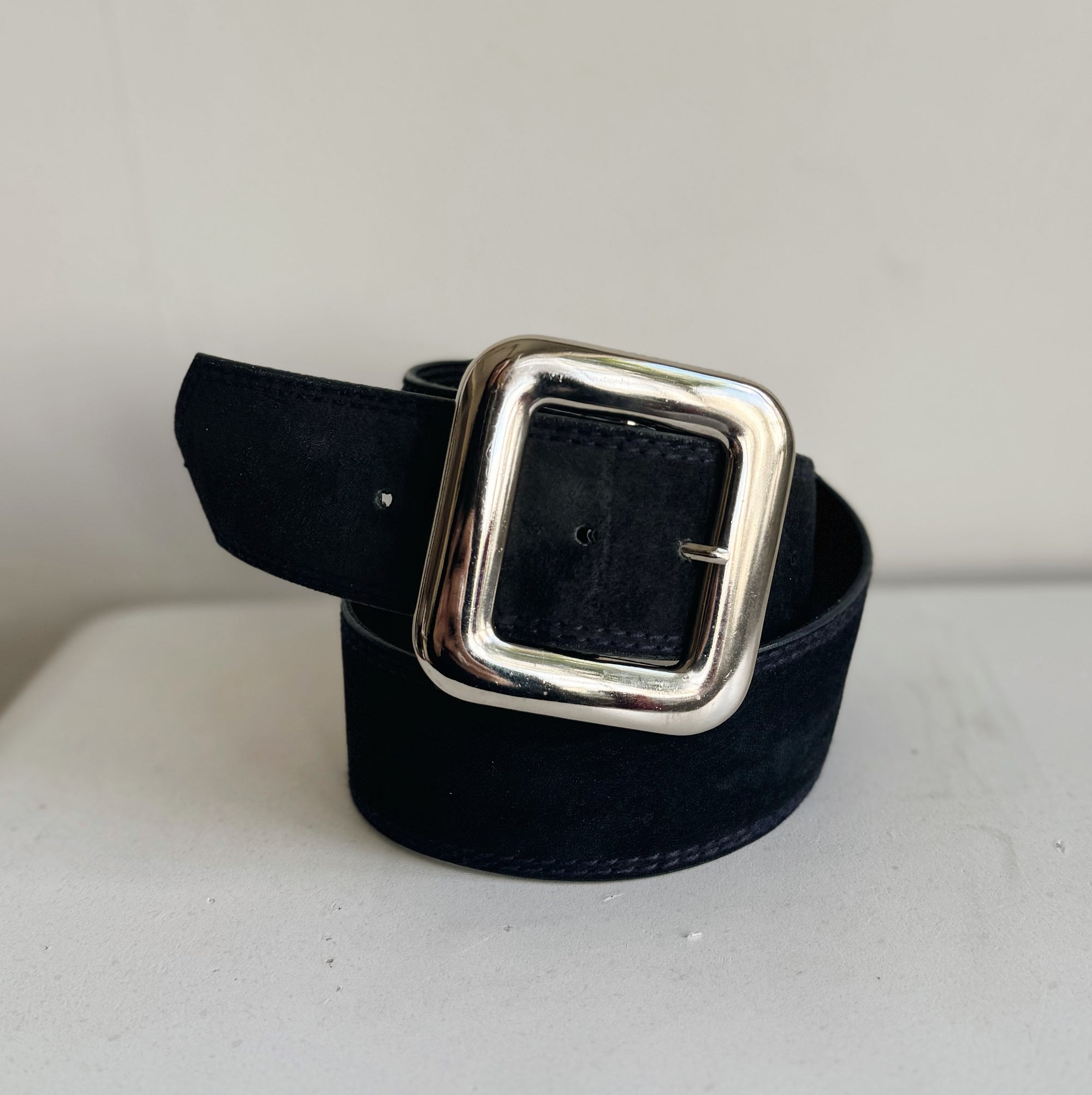 Obsidian Suede Leather Belt - Hey Jude