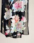 Floral Stripe Silk Scarf