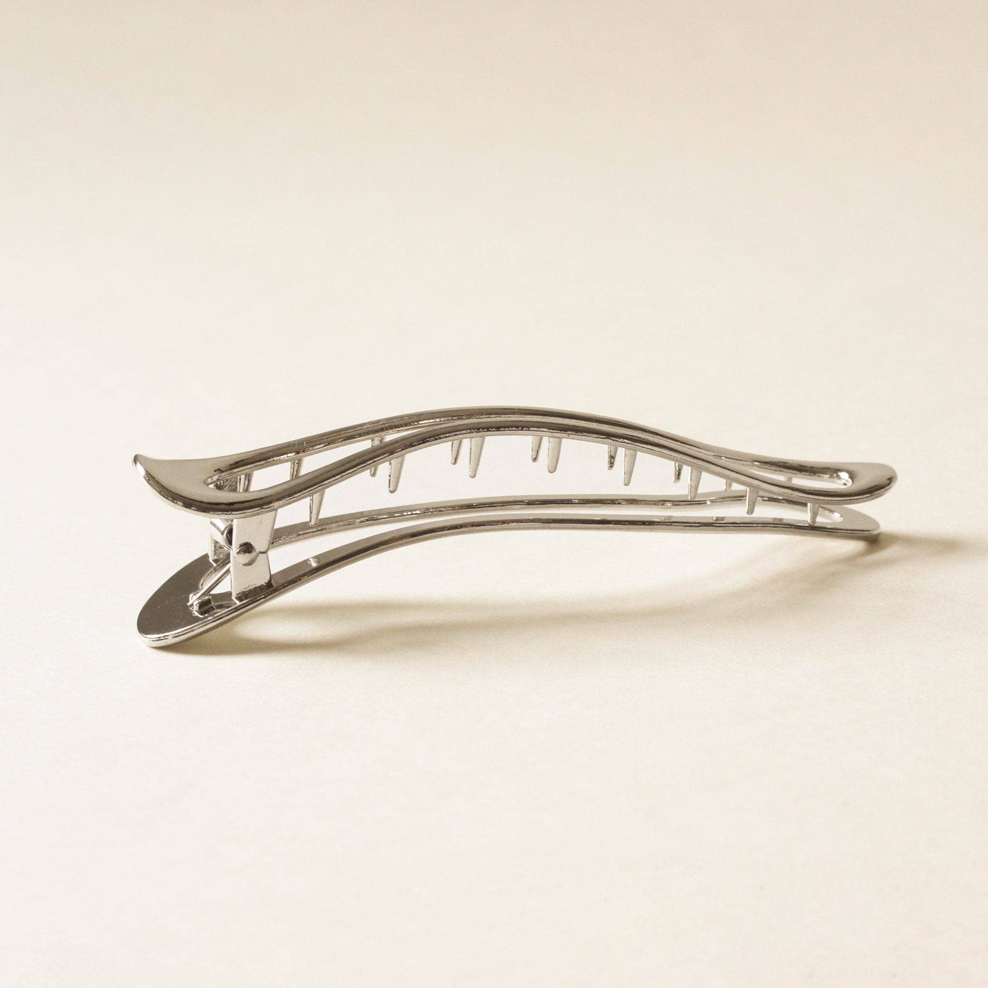 nar&#39;sha | Long Silver Metal Hair Clip