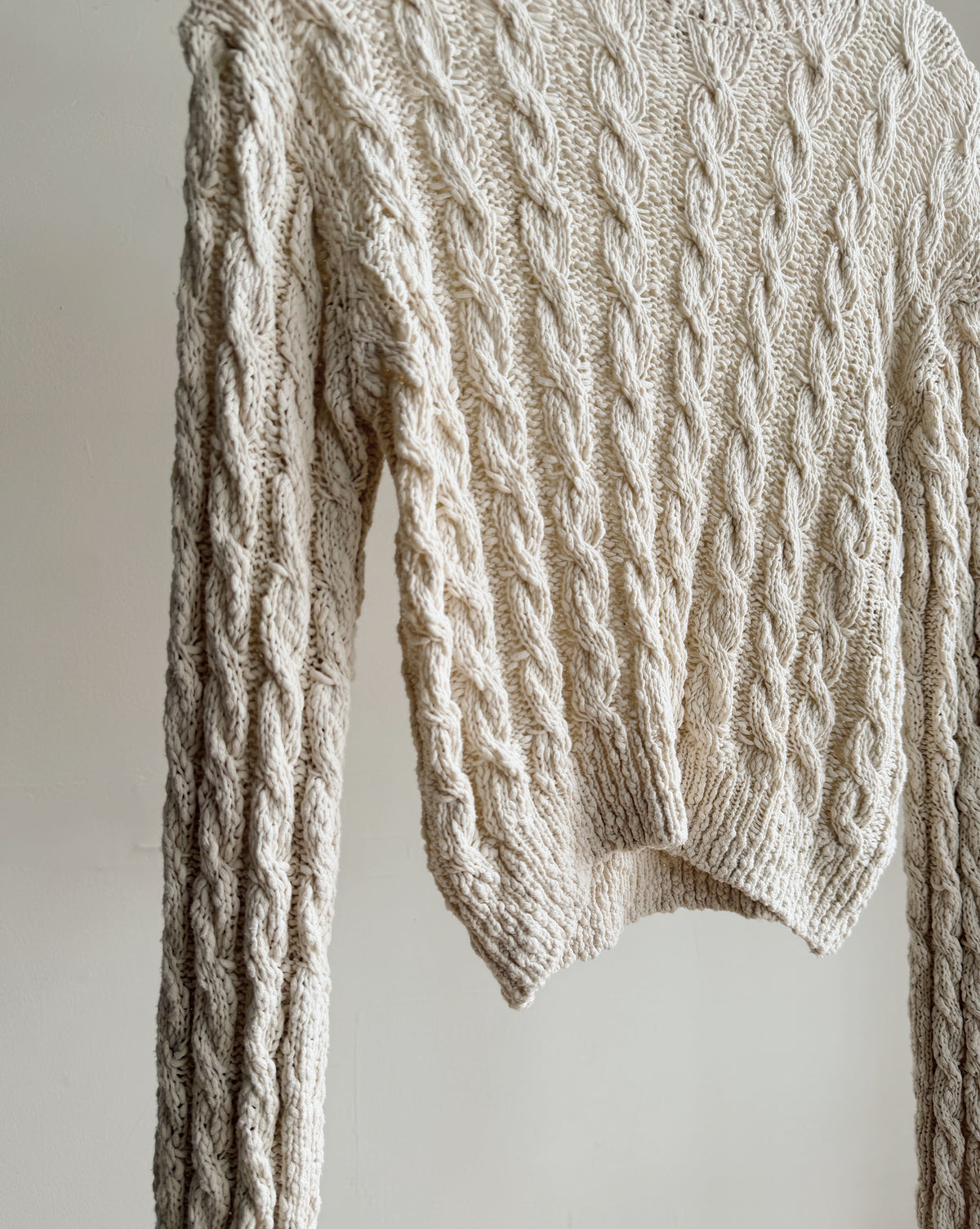 Cream Cable Knit Sweater - Hey Jude