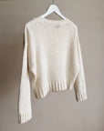 Ivory Mohair Crewneck Sweater - Hey Jude