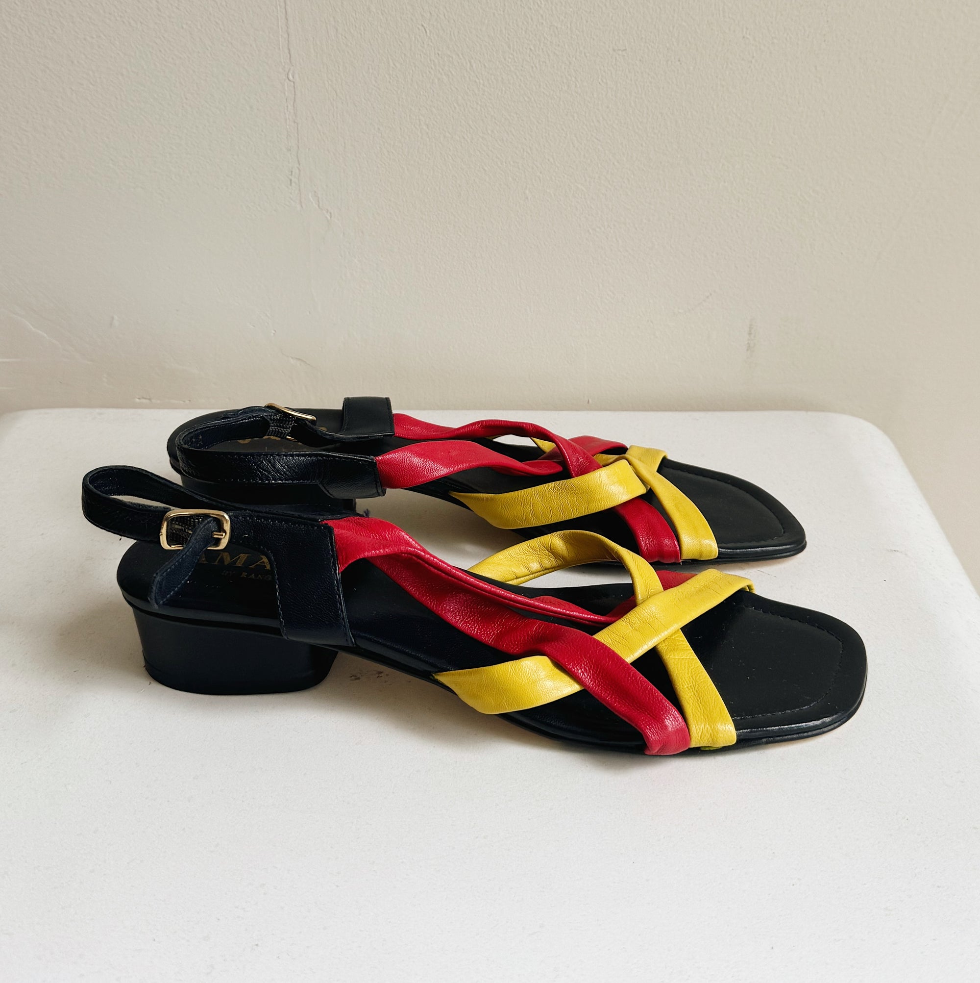 Primary Colour Strappy Sandal | Size 8.5