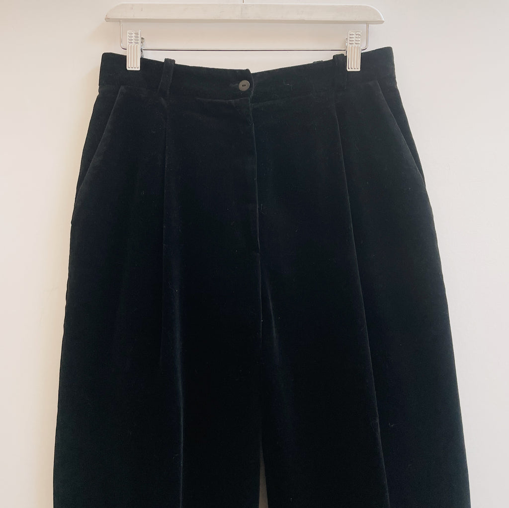 Ink Crushed Velvet Trouser