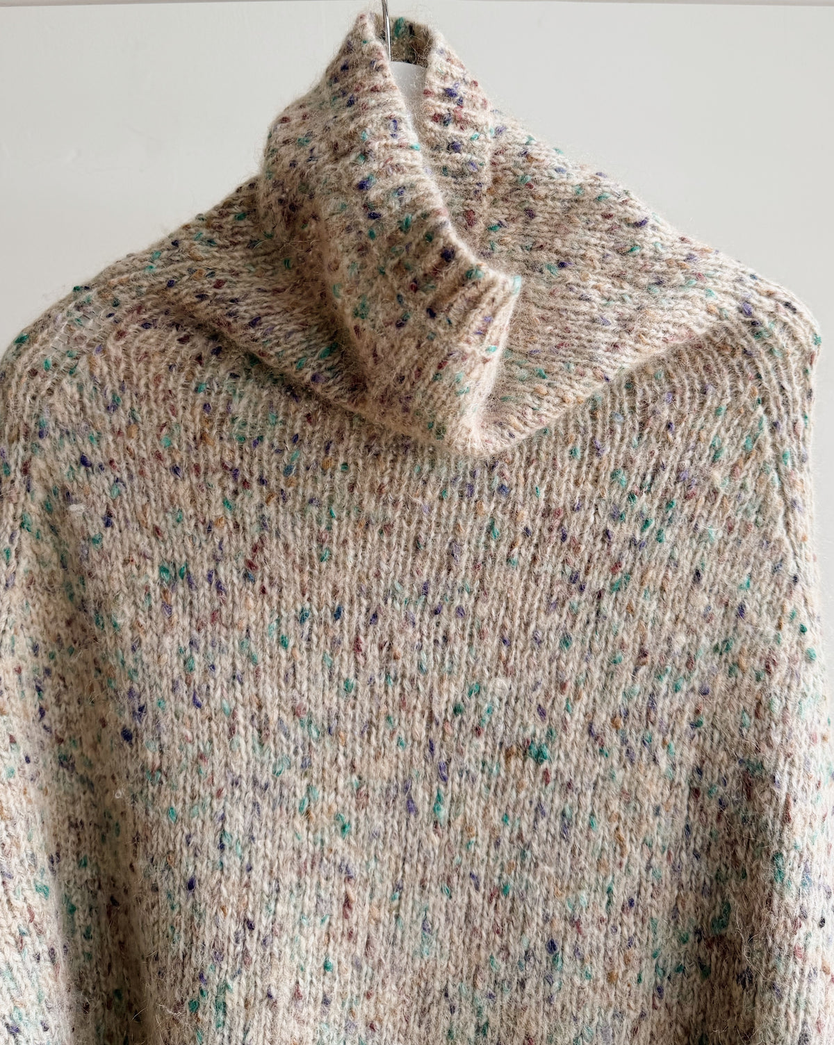 Oat Flecked Cowl Neck Cocoon Sweater - Hey Jude