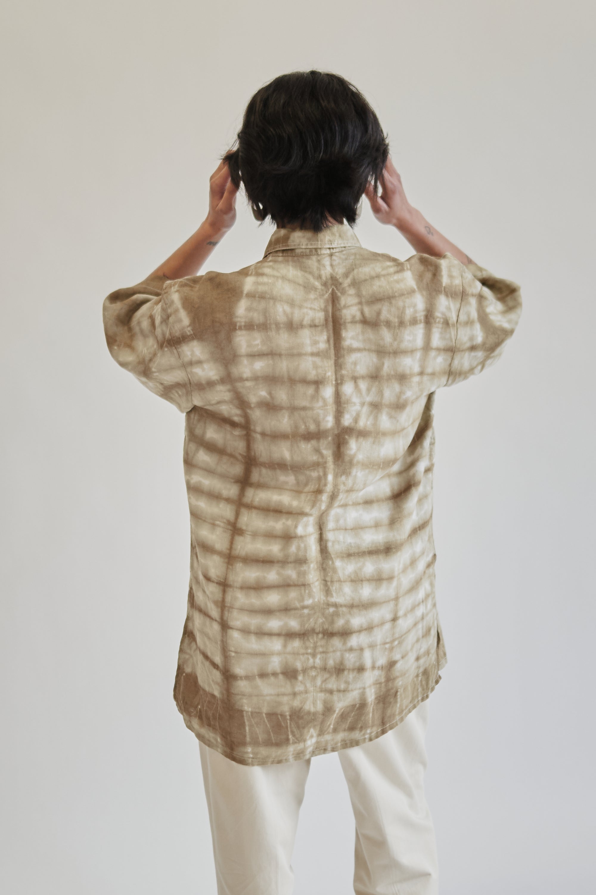 Bark Tie-Dye Linen Button Up - Hey Jude