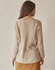 Champagne Silk Argyle Knit Sweater