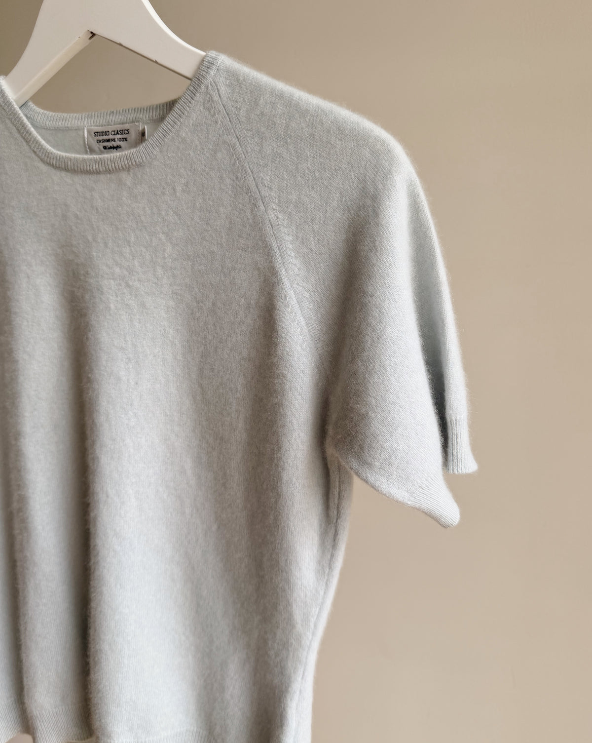 Powder Blue Cashmere Knit Tee - Hey Jude