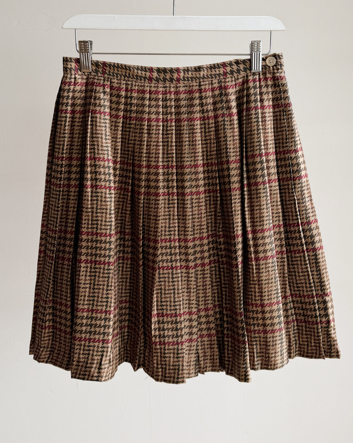 Camel Silk Pleated Ralph Lauren Skirt - Hey Jude