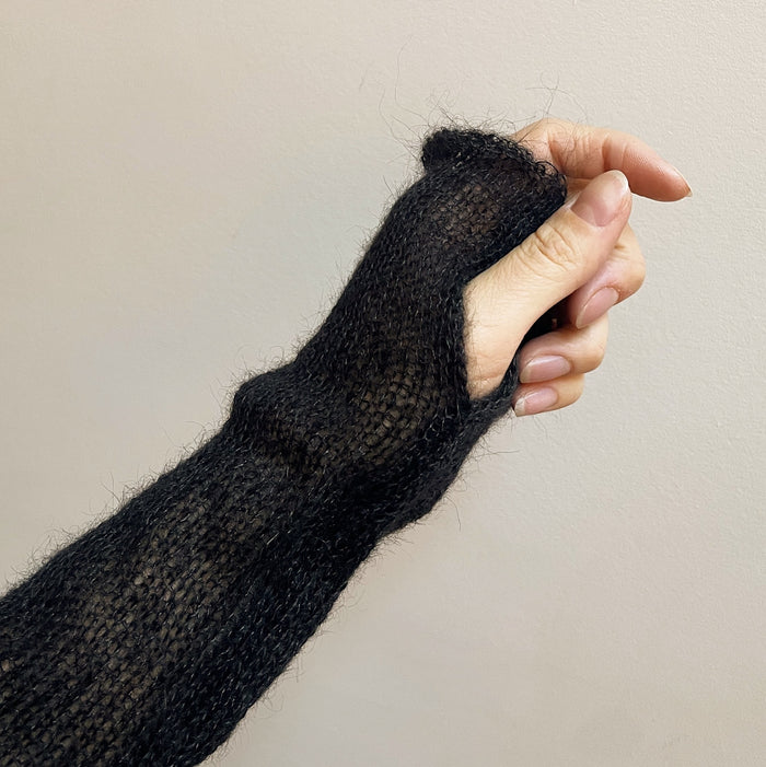Mohair + Silk Fingerless Hand Warmers | 4 Colours Available