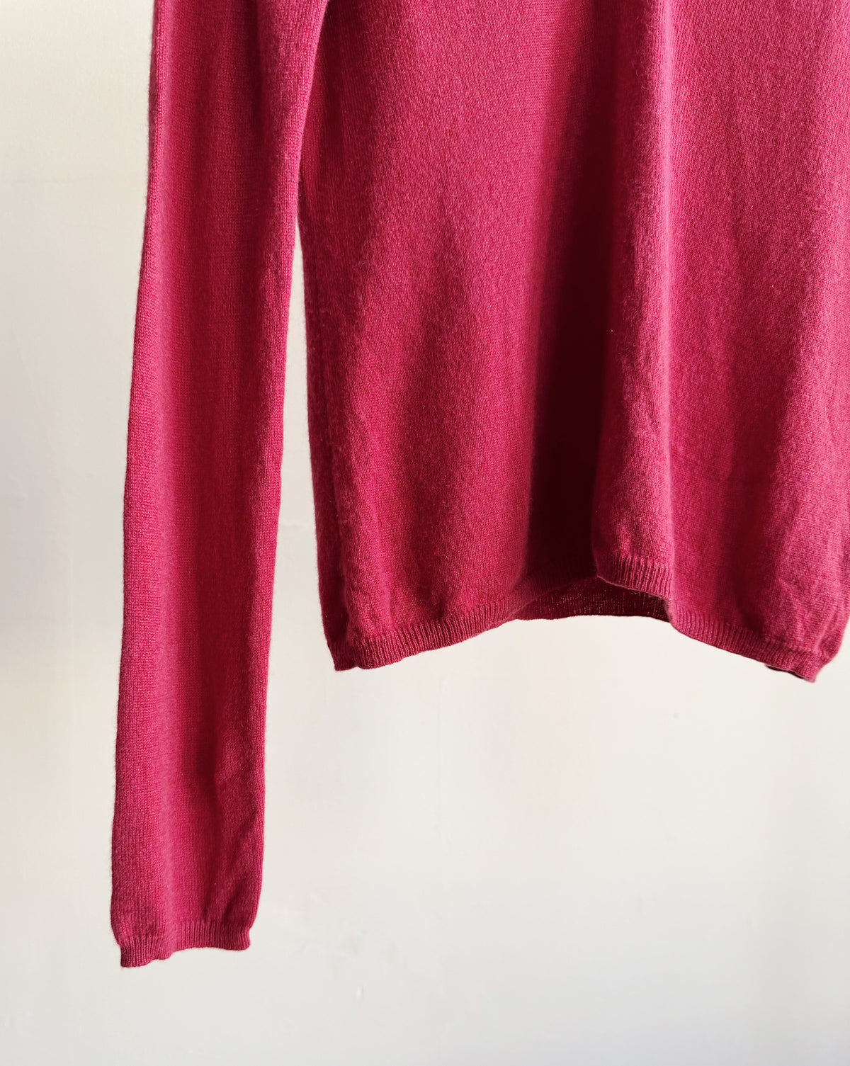 Wine V-Neck Knit Henley Sweater