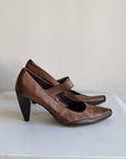 Mushroom Leather Mary Jane Pumps | Size 38