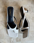 Lonza | Amira Leather Kitten Heels in Ivory - Hey Jude