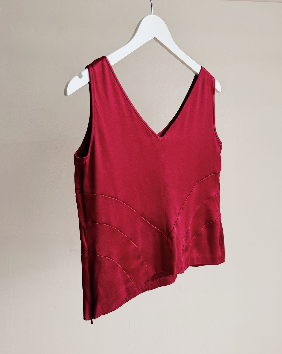 Garnet Silk Cropped Tank - Hey Jude