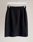 Louis Feraud Black Classic Wool Skirt - Hey Jude