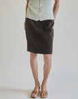 Espresso Suede Midi Skirt - Hey Jude