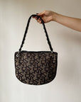 DKNY Half Moon Monogram Shoulder Bag