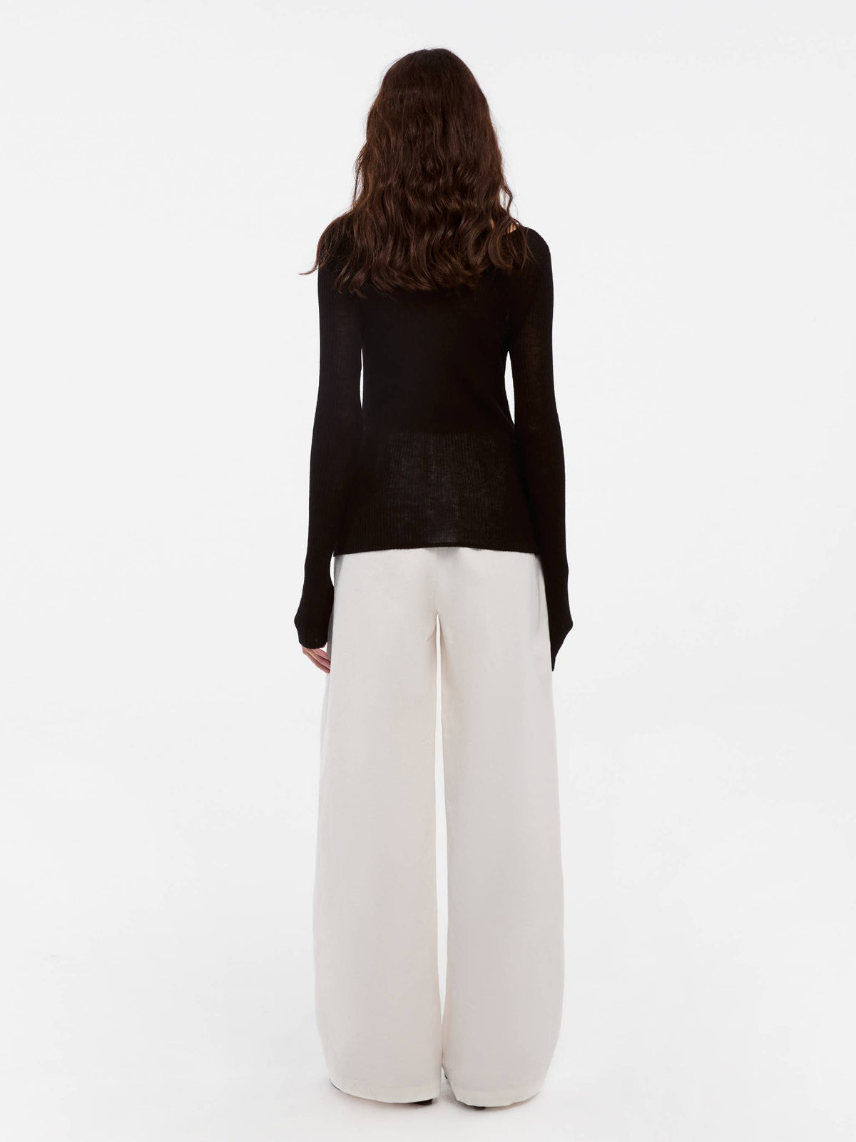 Cubic | Wool Ribbed Knit Top in Black - Hey Jude