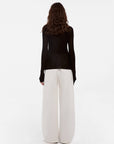 Cubic | Wool Ribbed Knit Top in Black - Hey Jude