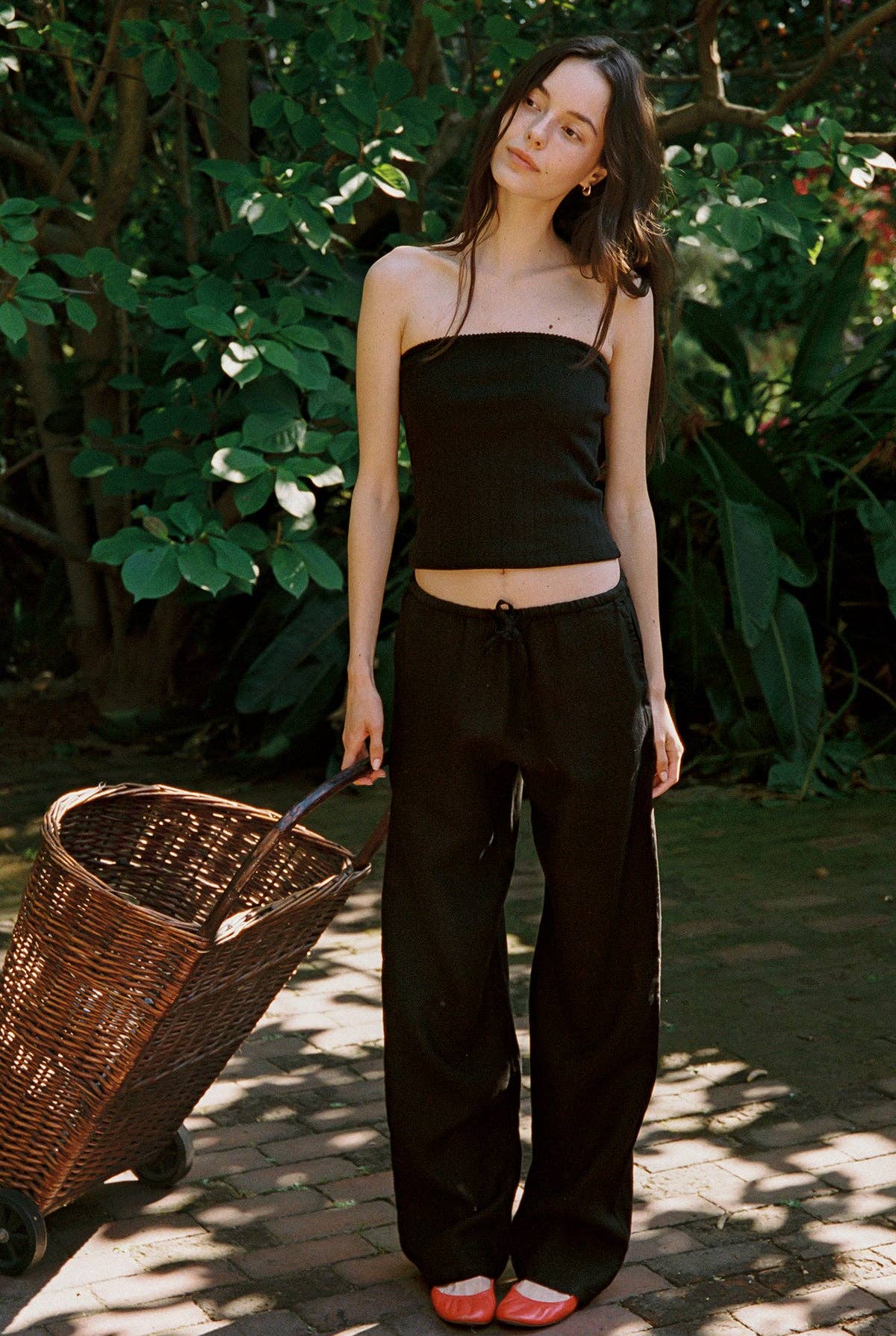LA RELAXED - Linen Drawstring Pant: Black / S - Hey Jude