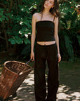 LA RELAXED - Linen Drawstring Pant: Black / S - Hey Jude