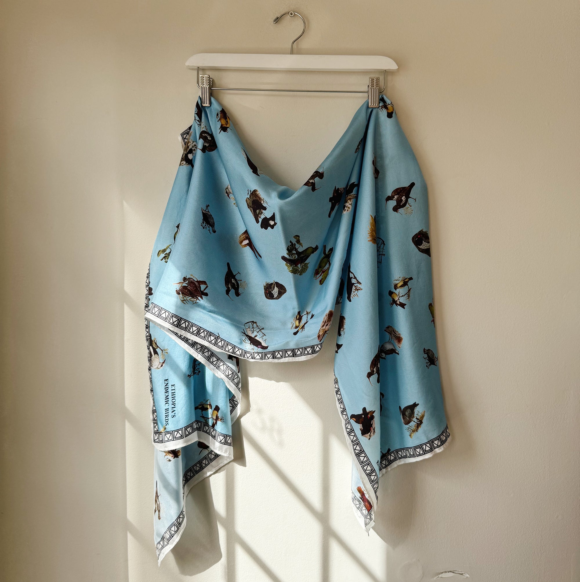 Sky Bird Print Silk Scarf - Hey Jude