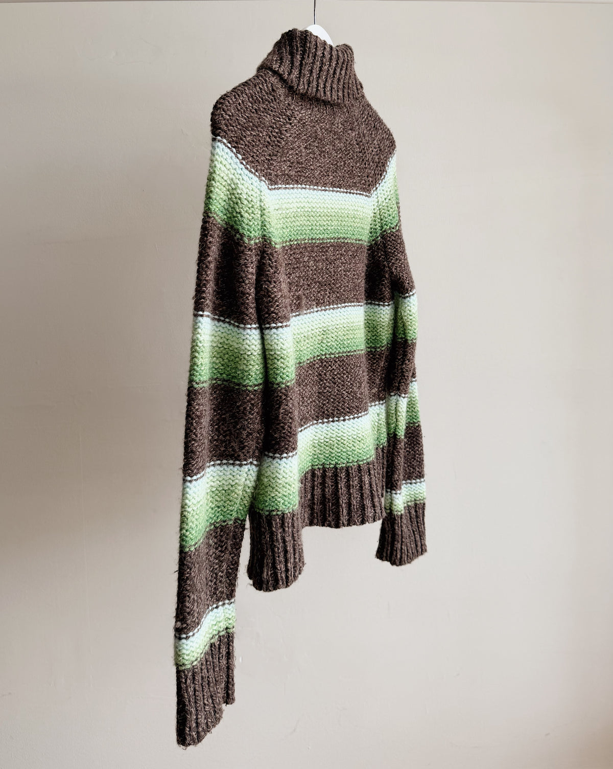 Coffee Alpaca Ombre Striped Turtleneck - Hey Jude