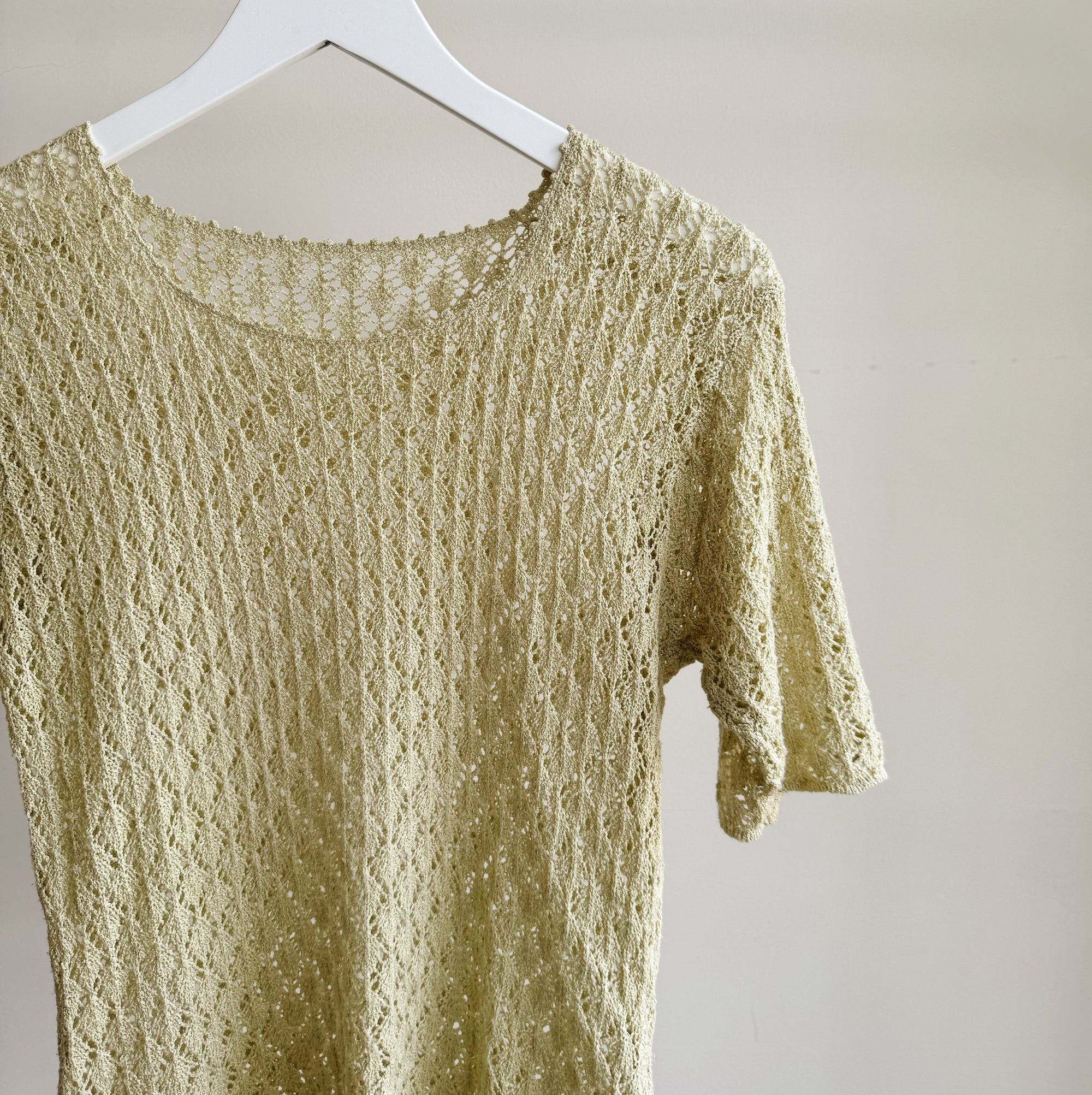 Sage Lightweight Crochet Tee