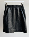 Black Leather Mini Skirt