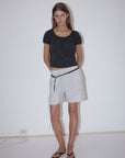 Deiji Studios | Eyelet Short in Fine Stripe - Hey Jude
