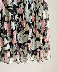 Midnight Floral Silk Midi Skirt