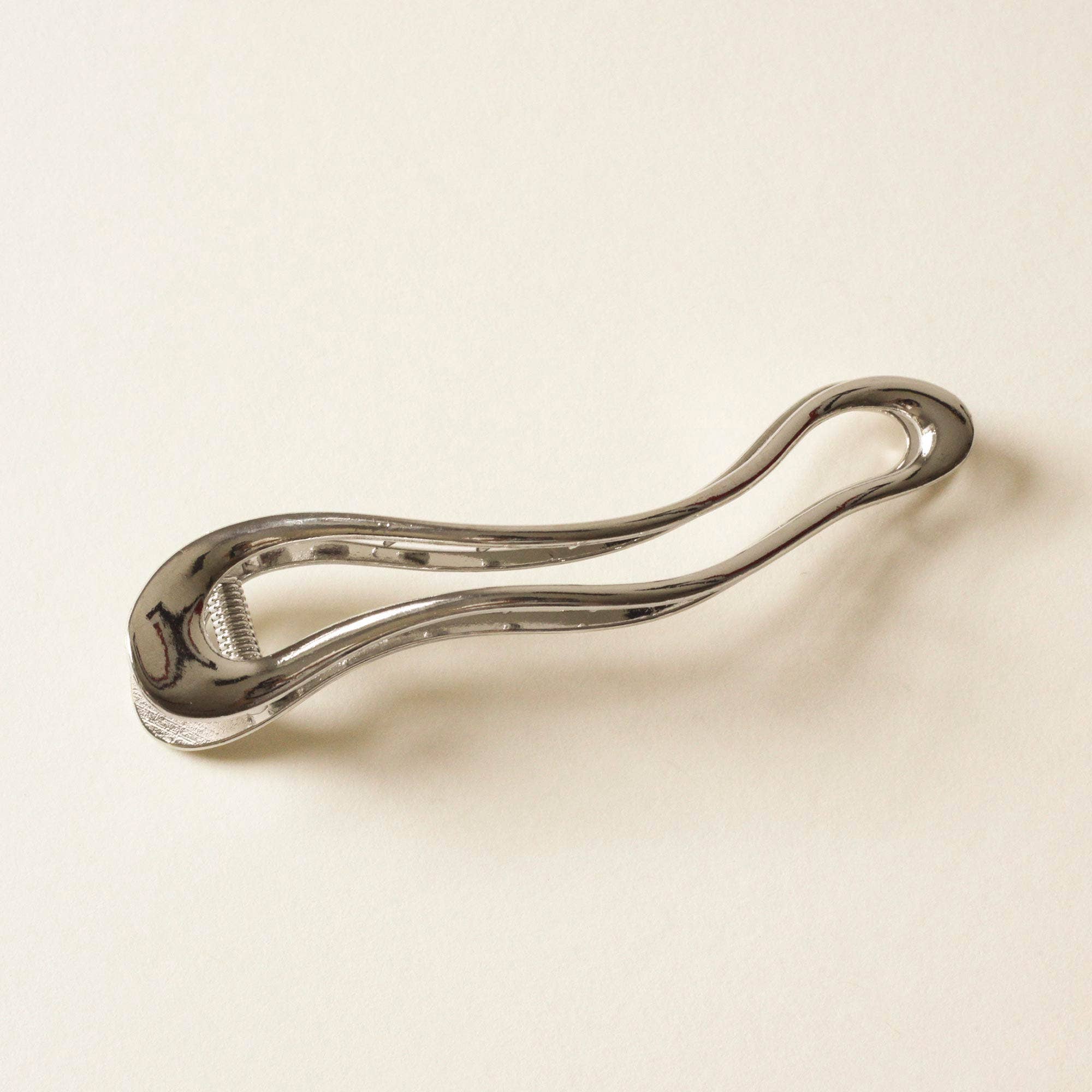 nar&#39;sha | Long Silver Metal Hair Clip
