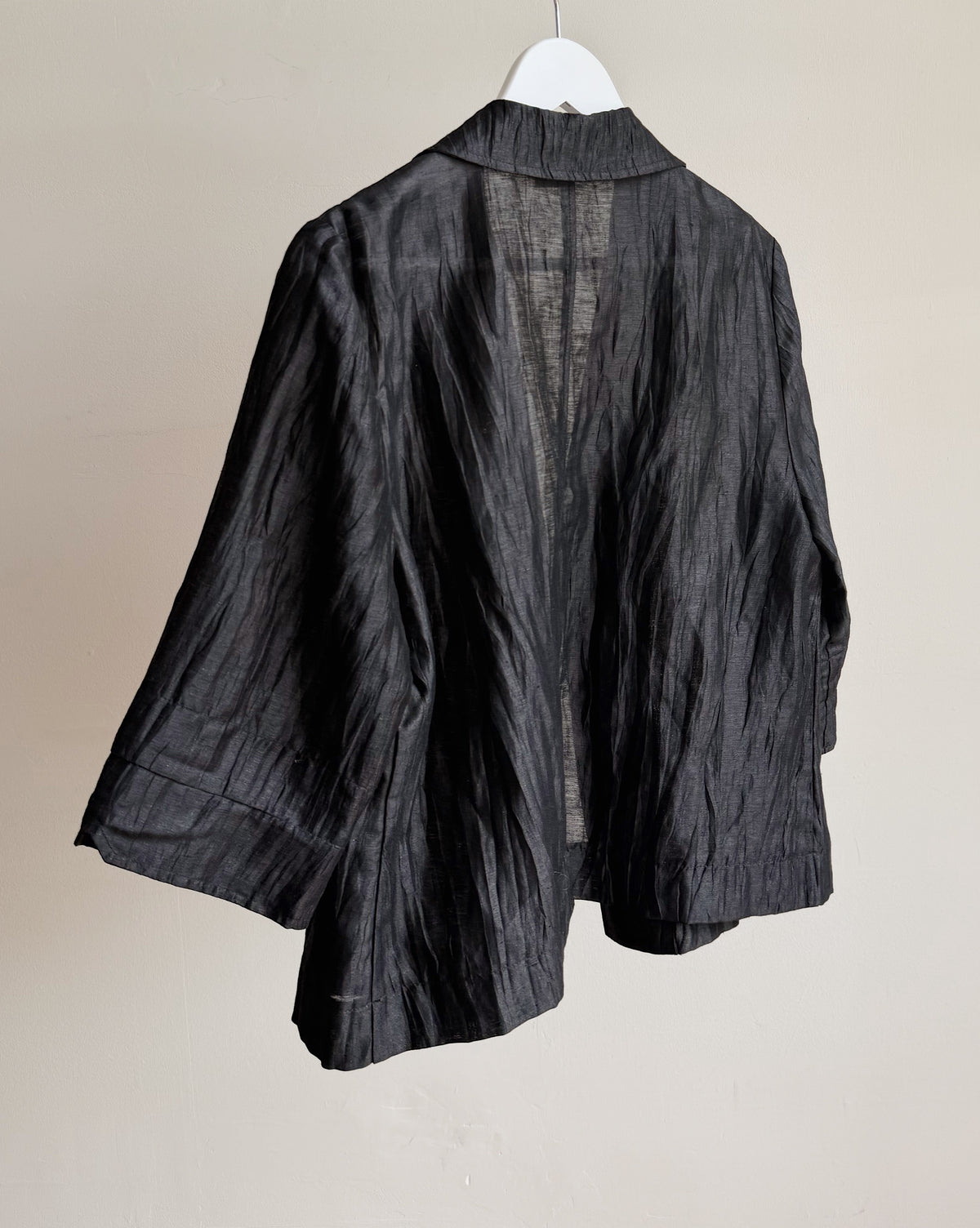 Ebony Textured Silk Jacket - Hey Jude