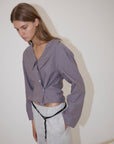 Deiji Studios | Waist Button Shirt in Currant - Hey Jude