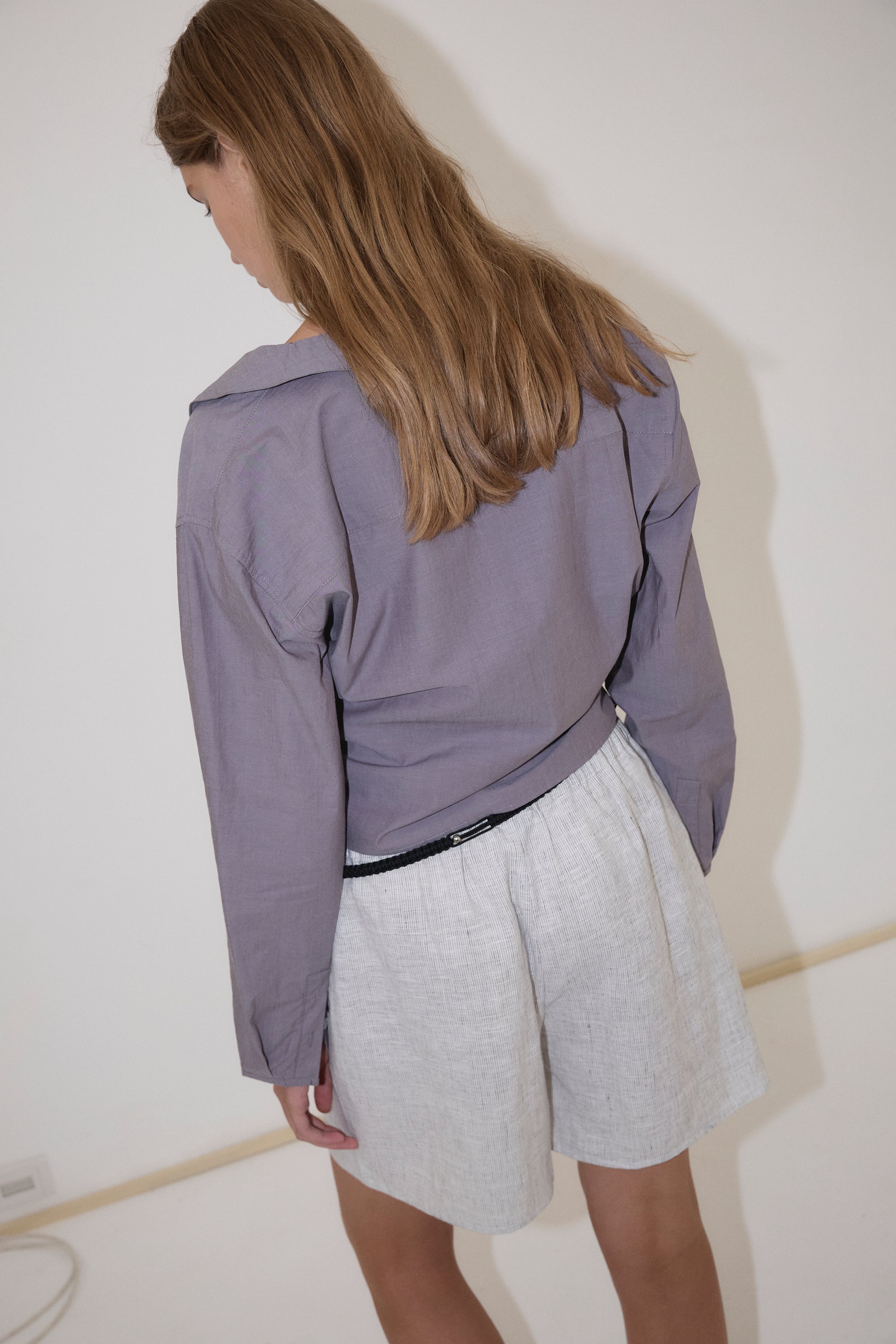 Deiji Studios | Waist Button Shirt in Currant - Hey Jude