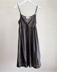 Charcoal Silk Slip Dress