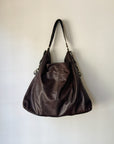 Espresso Slouch Leather Hobo