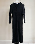 Black Mohair Knit Maxi Cardigan