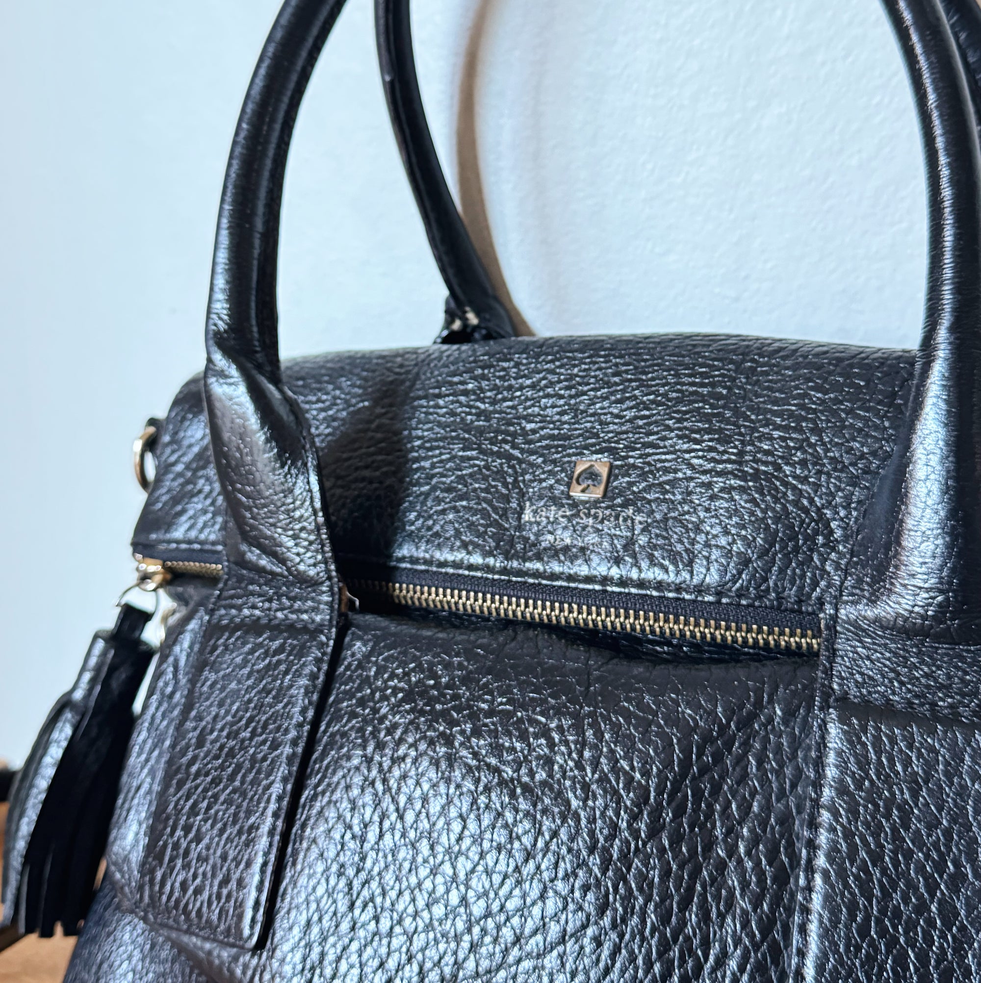 Black Pebbled Y2K Leather Satchel - Hey Jude