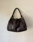 Espresso Soft Leather Shoulder Bag