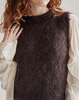 Umber Mohair Knit Vest