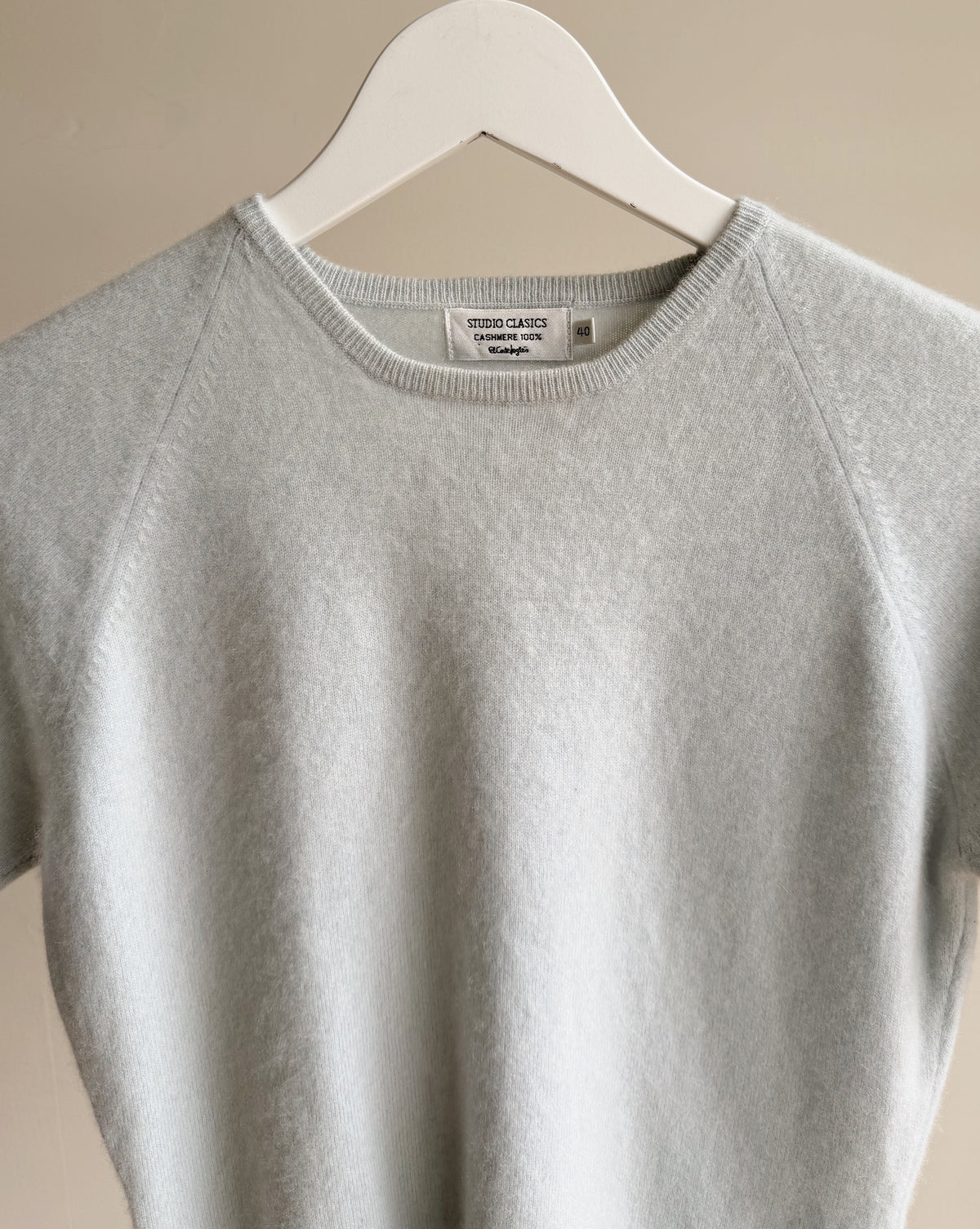 Powder Blue Cashmere Knit Tee - Hey Jude