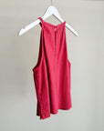 Berry Linen Halter Top