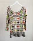Sundial Openwork Crochet Net Top