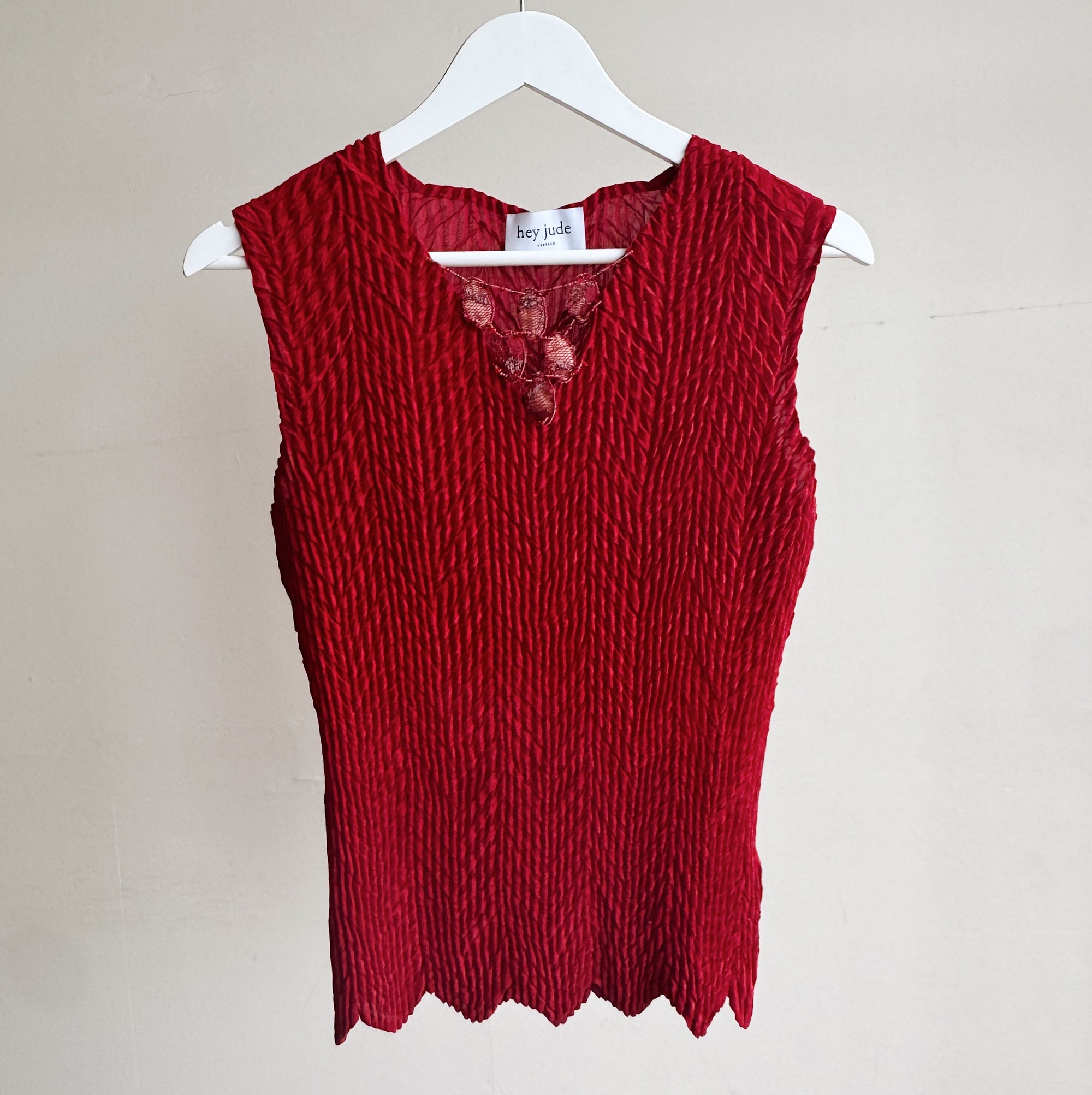 Ruby Velvet Pleated Top - Hey Jude