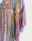 Kaleidoscope Sheer Silk Draped Blouse