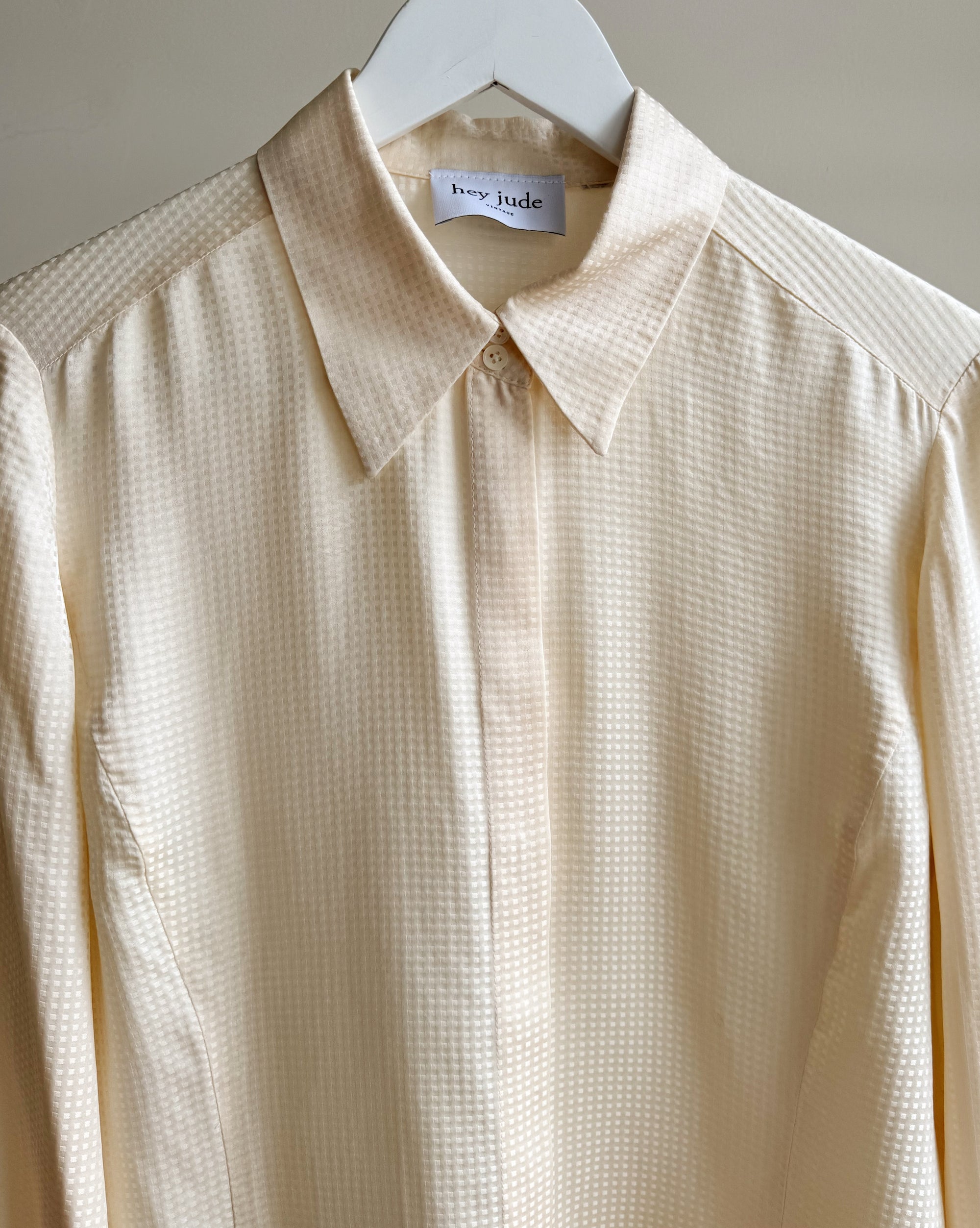 Cream Silk Texture Blouse - Hey Jude