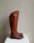 Coach Cognac Cheyenne Tall Leather Boots | Size 7
