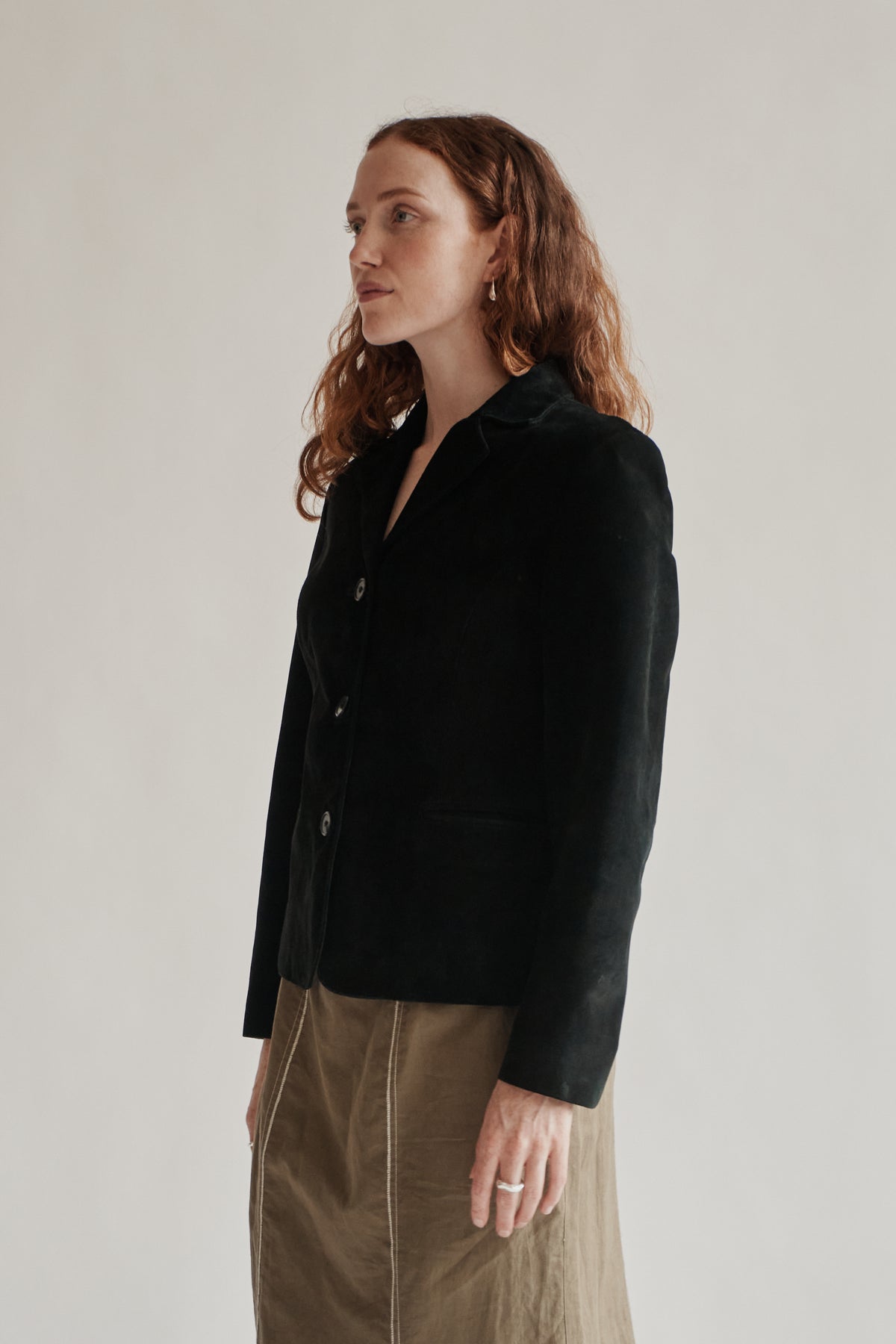 Ink Suede Leather Jacket
