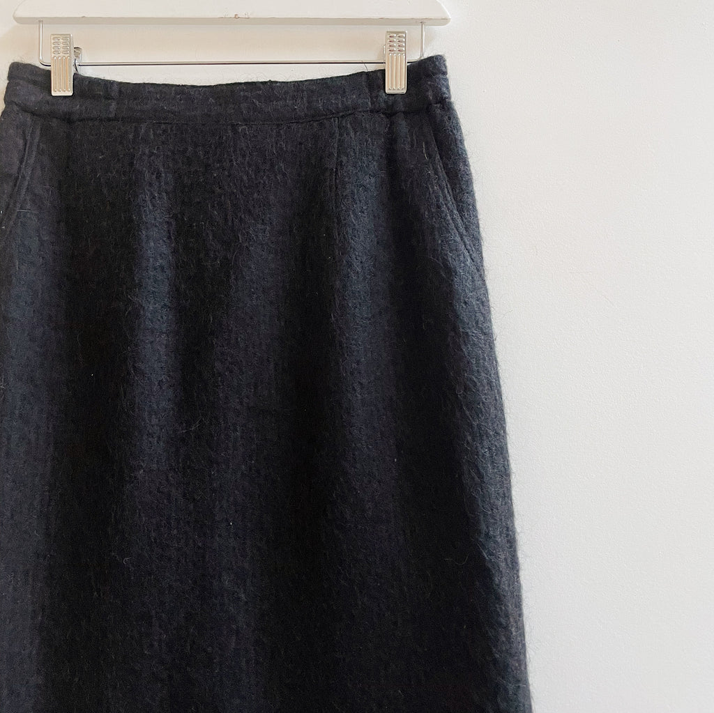Soot Textured Midi Skirt